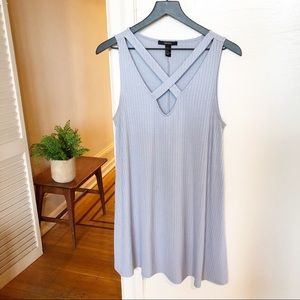 Forever 21 Dusty Blue Ribbed Dress